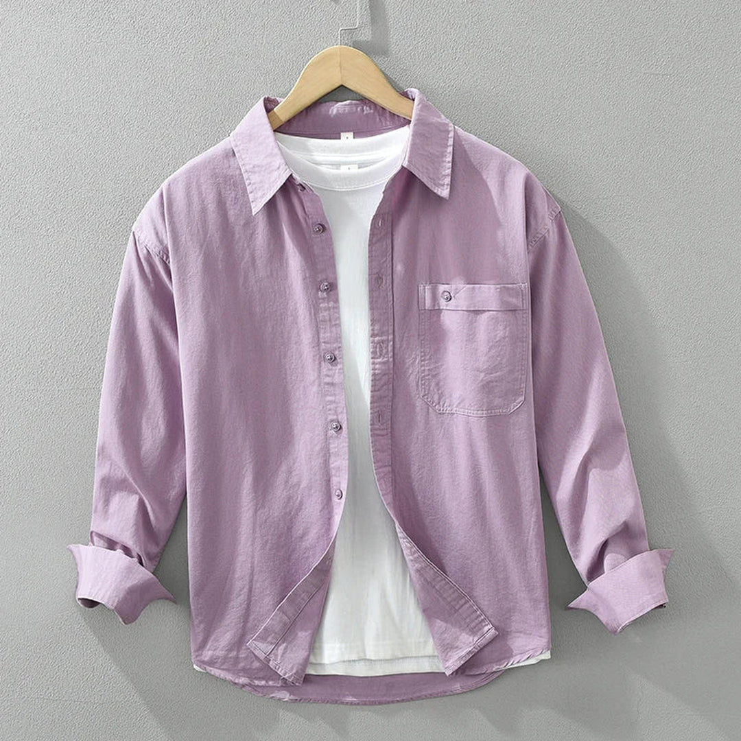Men's Cotton Long Sleeve Shirt – Breathable Everyday Layer – view 4