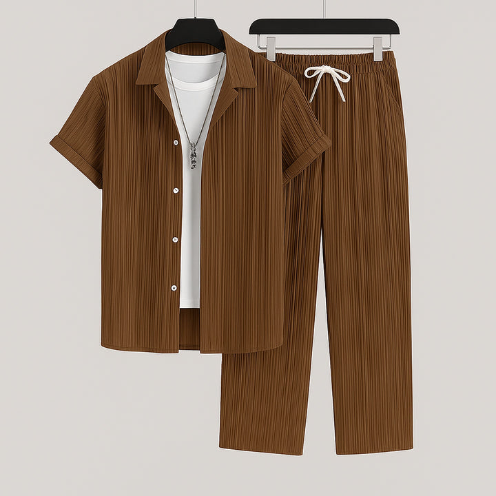 Men's Linen Blend Two-Piece Set – Relaxed Summer Co-Ord – view 2