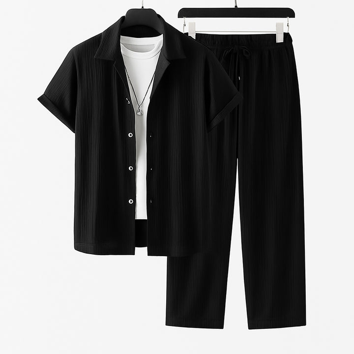 Men's Linen Blend Two-Piece Set – Relaxed Summer Co-Ord – view 3