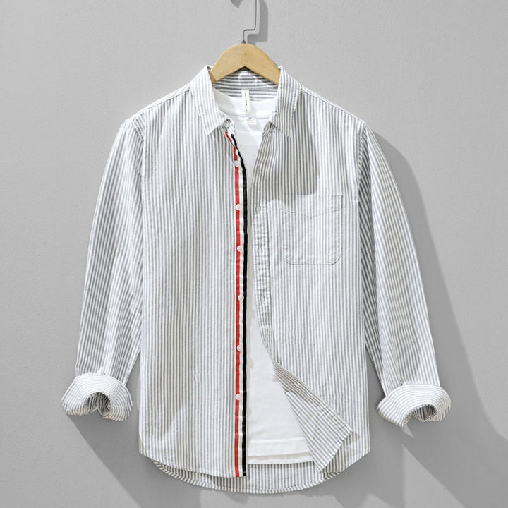 Men's Striped Linen Shirt – Lightweight Smart Casual Summer Top – view 2