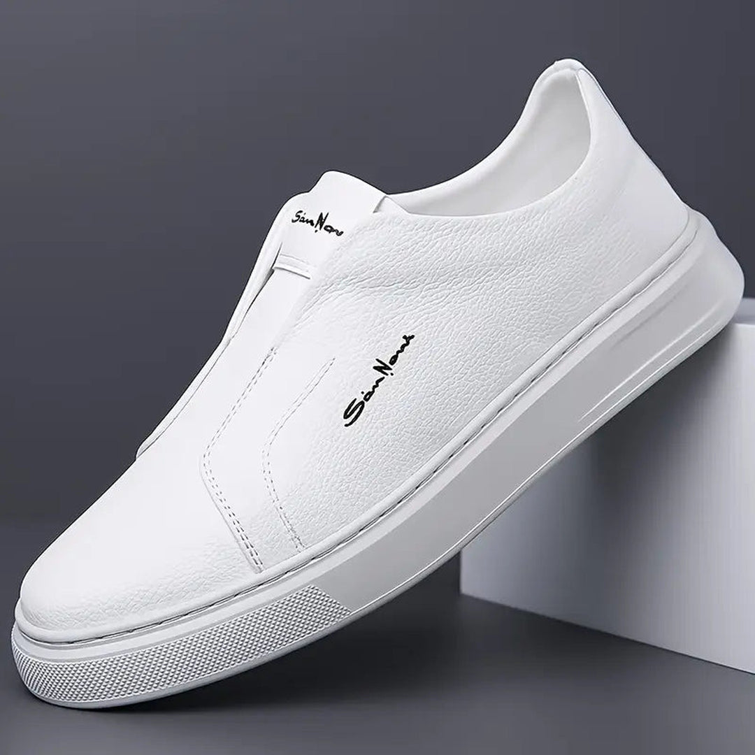 Men's Vegan Leather Slip-On Trainers – Easy Everyday Smart Casual – view 7