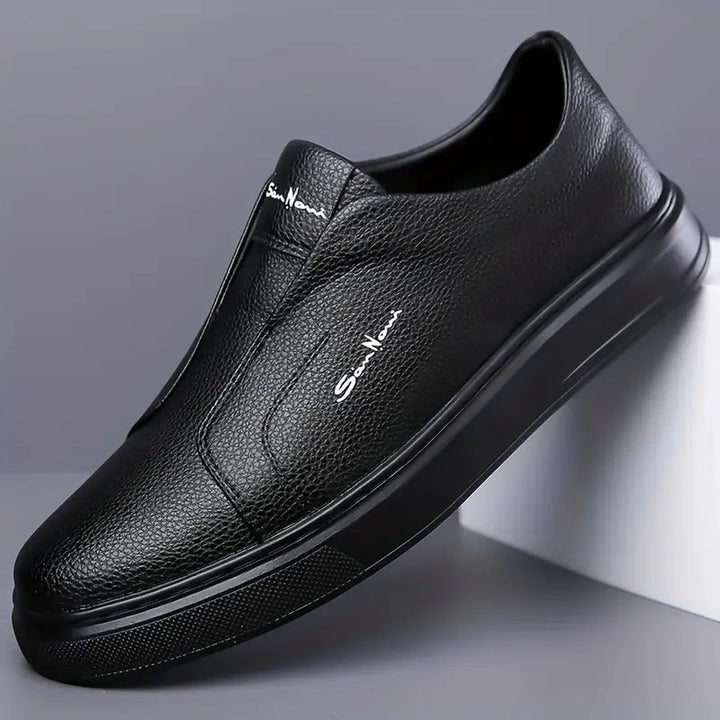 Men's Vegan Leather Slip-On Trainers – Easy Everyday Smart Casual – view 10