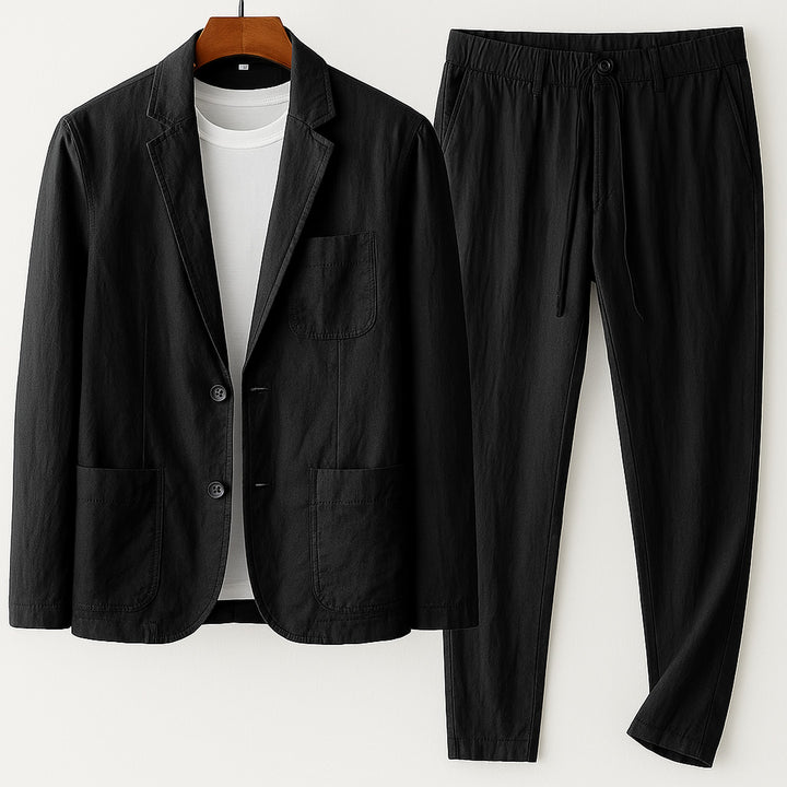 Men's Linen Blend Tailored Set – Amalfi Blazer & Trousers – view 2