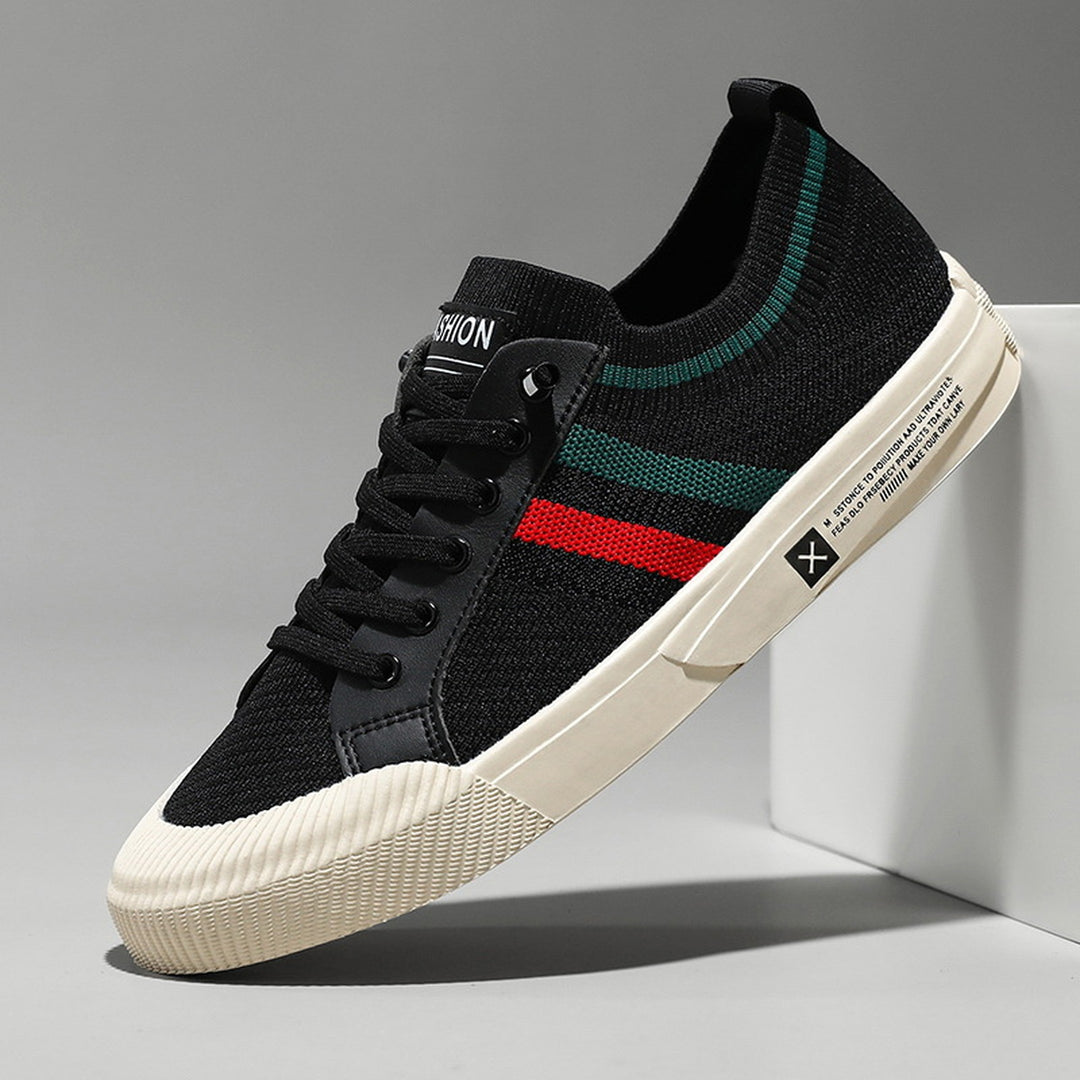 Men's Knit Trainers – Breathable Striped Sneakers for All-Day Wear – view 7