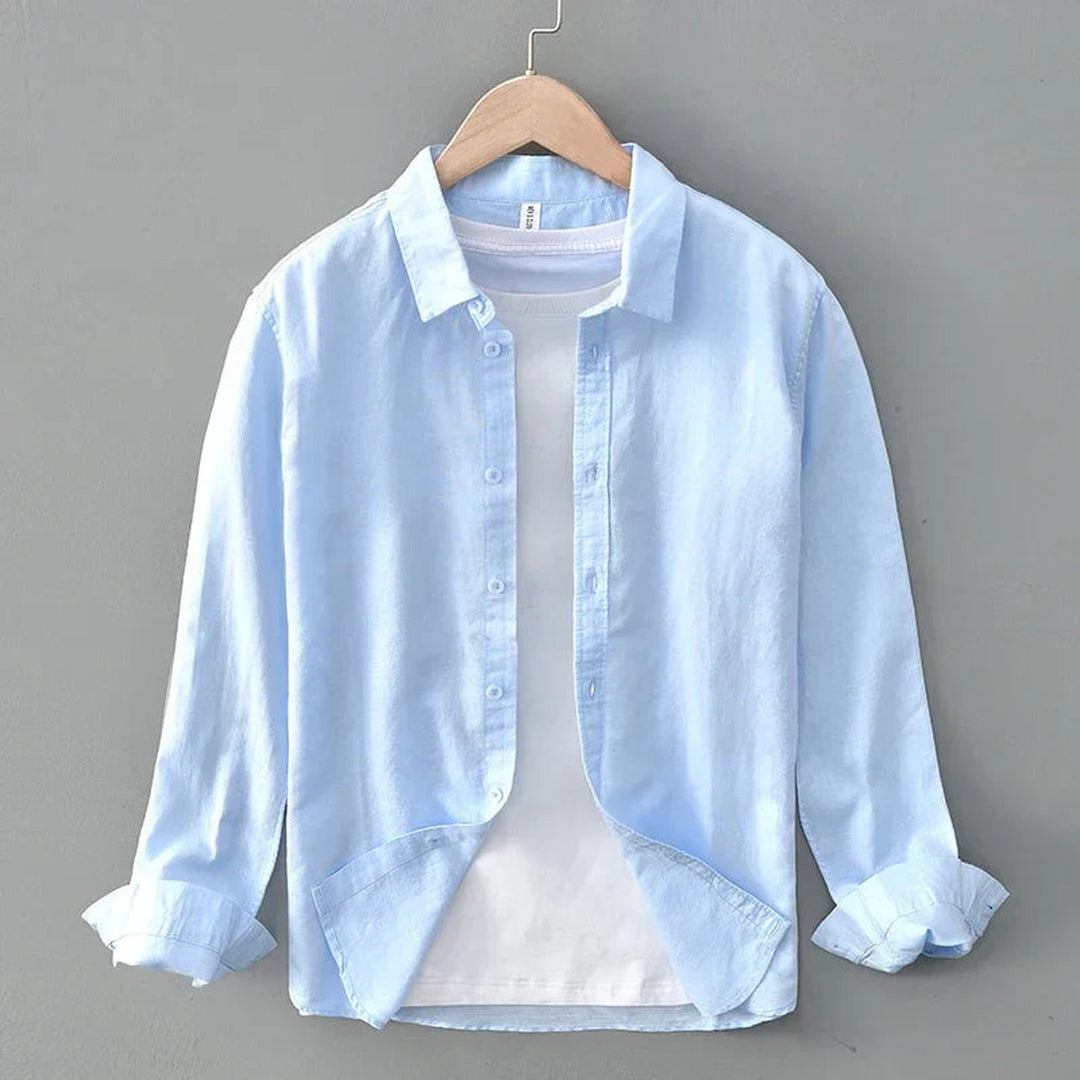 Men's Cotton-Linen Shirt – Bruno Lightweight Summer Button-Up – view 2
