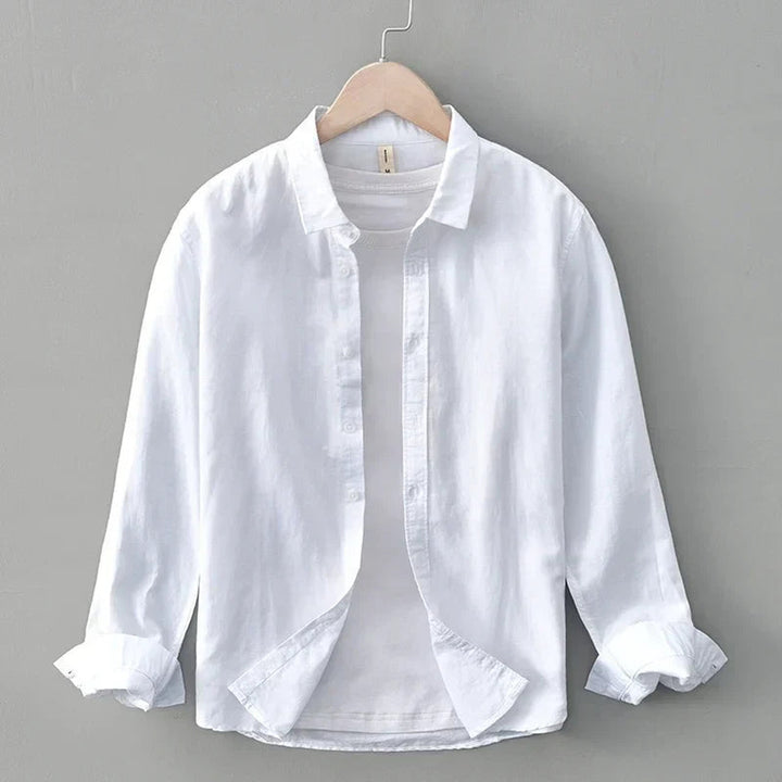 Men's Cotton-Linen Shirt – Bruno Lightweight Summer Button-Up – view 4