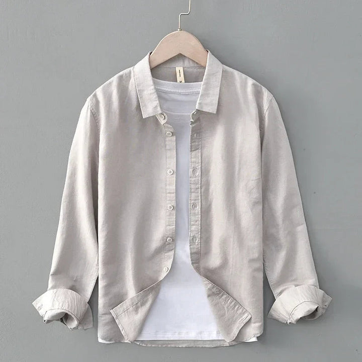 Men's Cotton-Linen Shirt – Bruno Lightweight Summer Button-Up – view 5