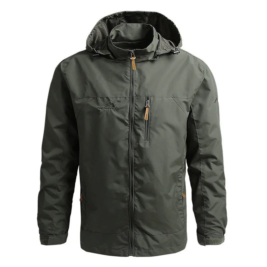 Men's Water-Resistant Shell Jacket – All-Weather Explorer – Desert