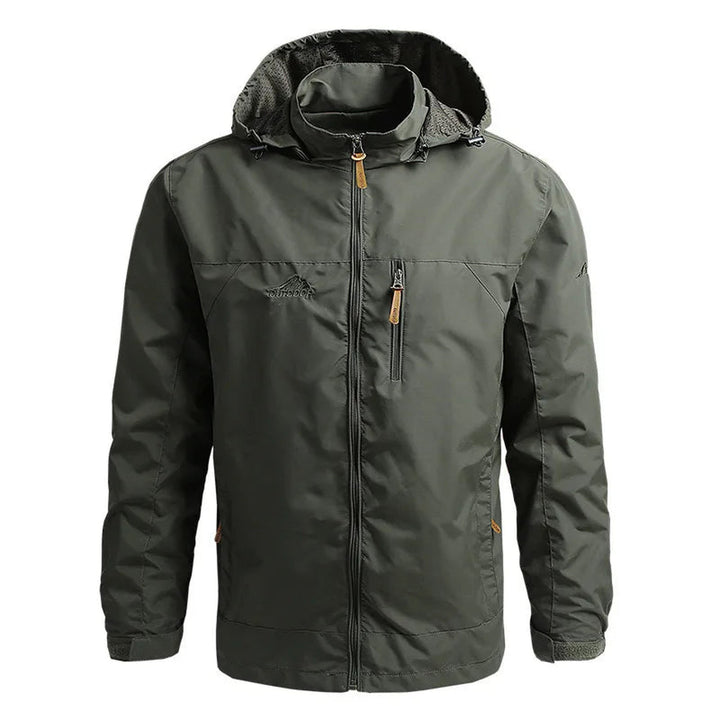 Men's Water-Resistant Shell Jacket – All-Weather Explorer – Desert