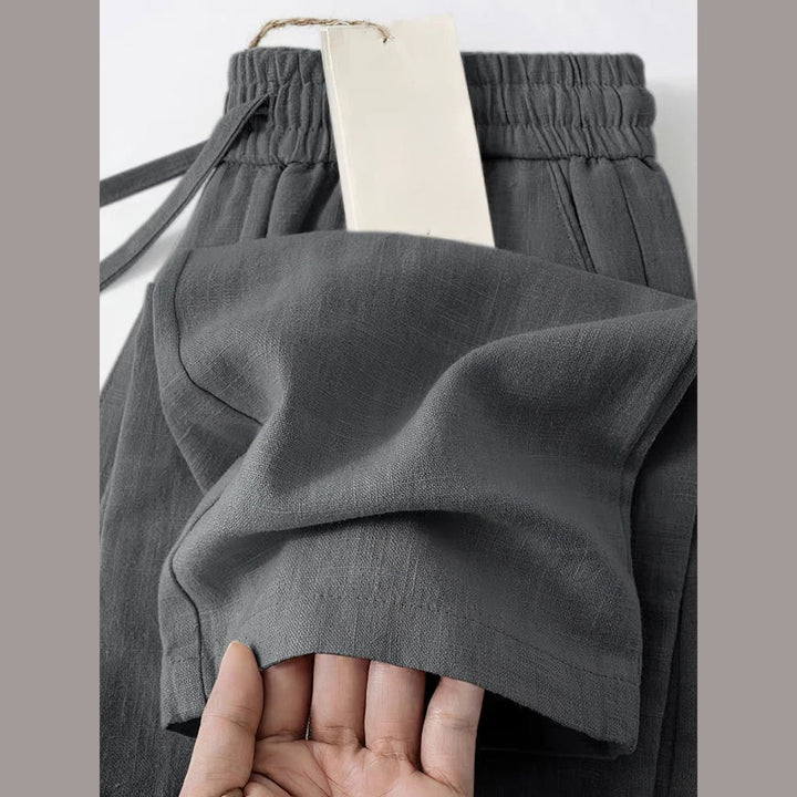 Men's Cotton-Linen Lounge Trousers – Relaxed Drawstring Comfort – view 5