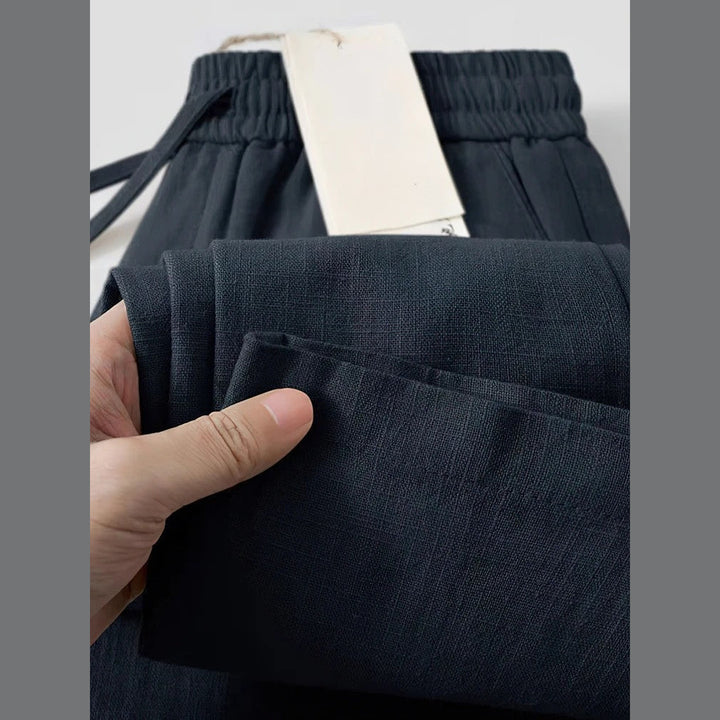 Men's Cotton-Linen Lounge Trousers – Relaxed Drawstring Comfort – view 4