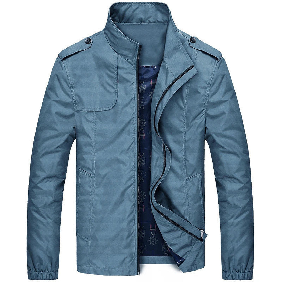 Men's Lightweight Wind-Resistant Jacket – City Layering Shell – Blue