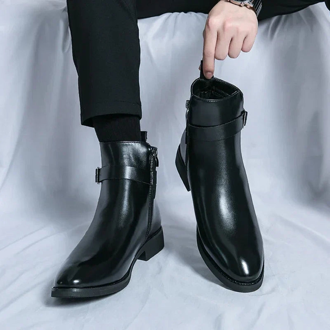 Men's Leather Chelsea Boots – Smart Casual Zip Ankle Boots