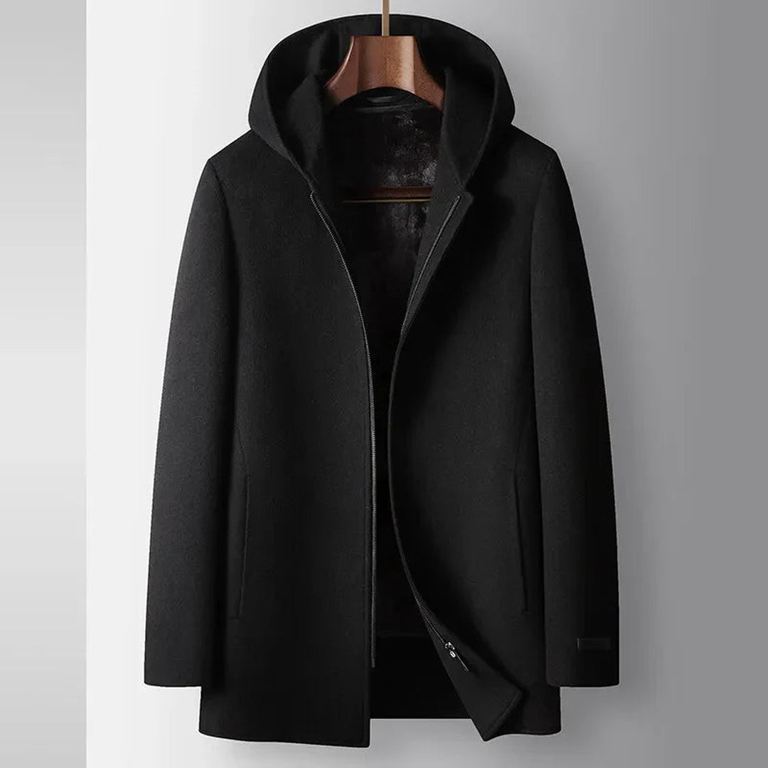 Men's Pure Wool Hooded Overcoat – Refined City Winter Coat – view 5
