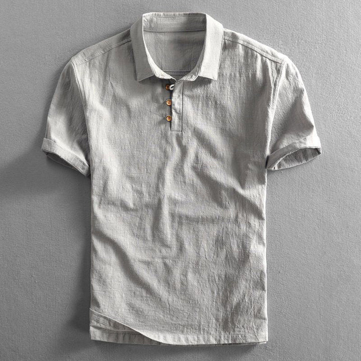 Men's Linen Cotton Polo Shirt – Massimo Cool Summer Comfort – view 2