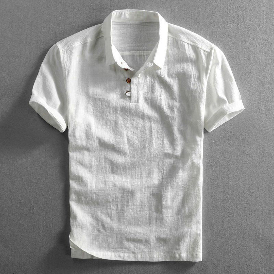 Men's Linen Cotton Polo Shirt – Massimo Cool Summer Comfort – view 5