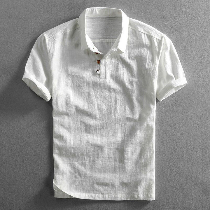 Men's Linen Cotton Polo Shirt – Massimo Cool Summer Comfort – view 5
