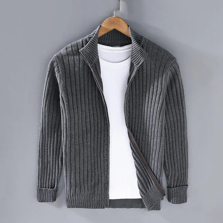 Men's Wool Zip-Through Cardigan – Massimo Smart Layering – view 7