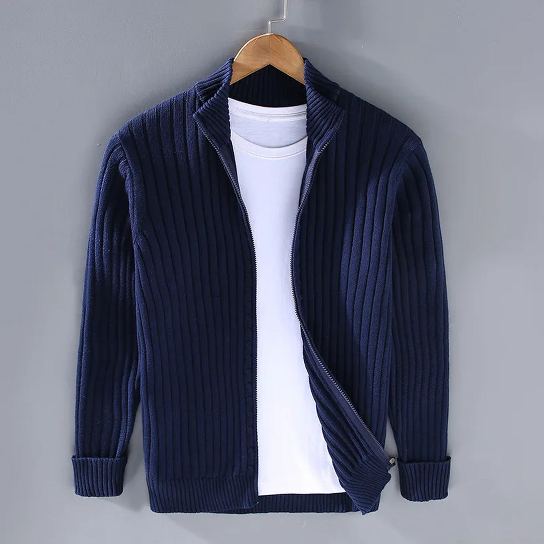 Men's Wool Zip-Through Cardigan – Massimo Smart Layering – view 5