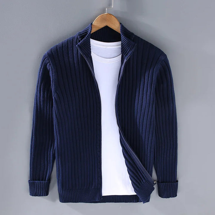 Men's Wool Zip-Through Cardigan – Massimo Smart Layering – view 5