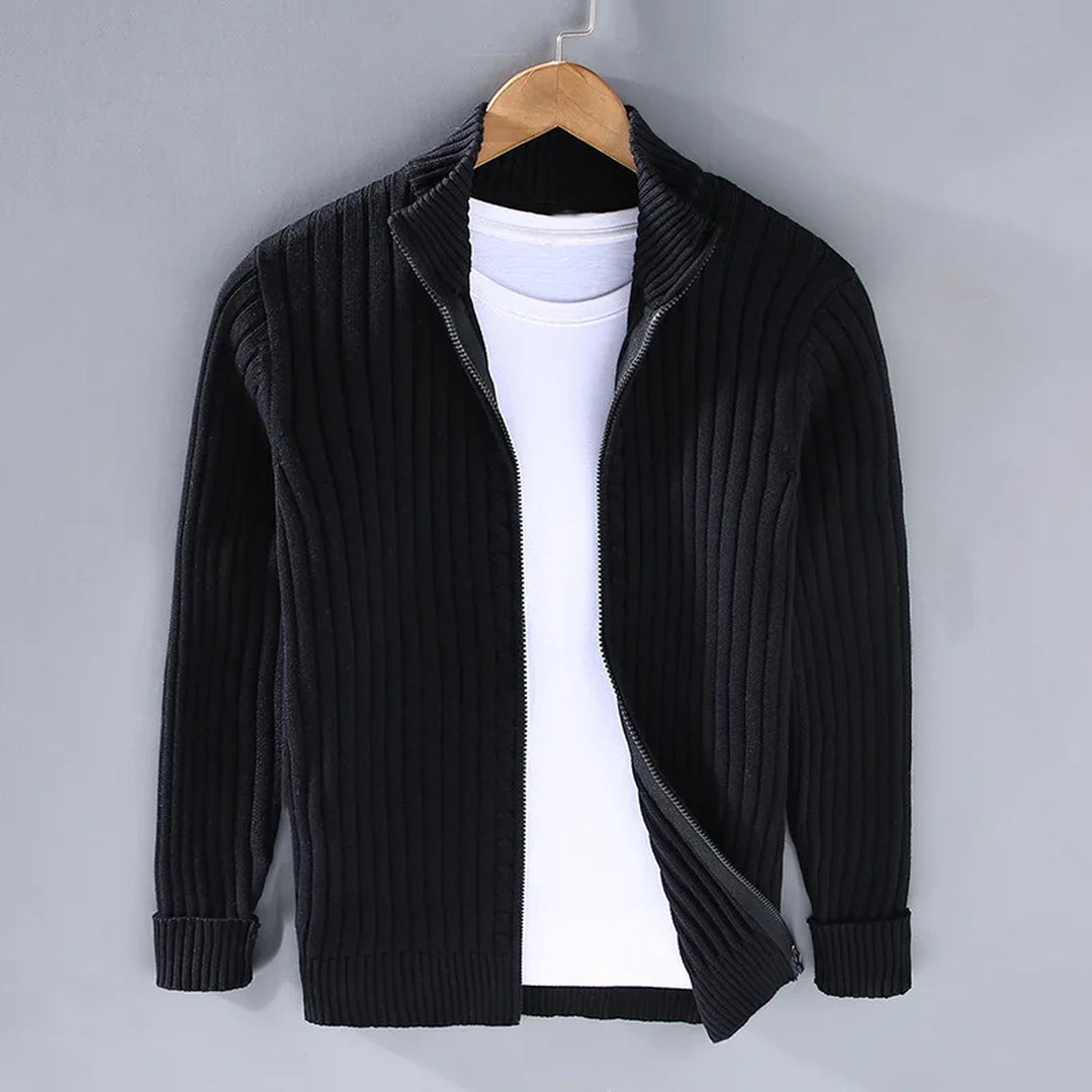 Men's Wool Zip-Through Cardigan – Massimo Smart Layering – view 6