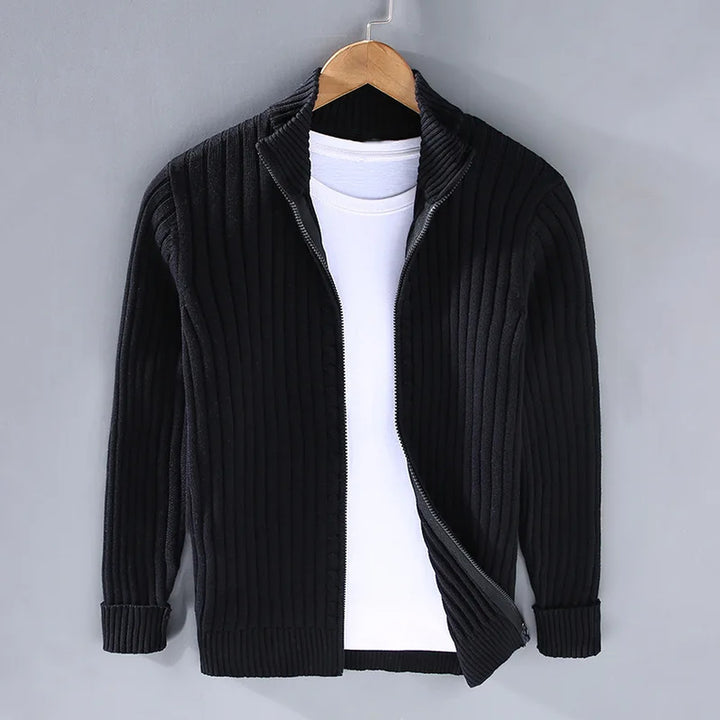 Men's Wool Zip-Through Cardigan – Massimo Smart Layering – view 6