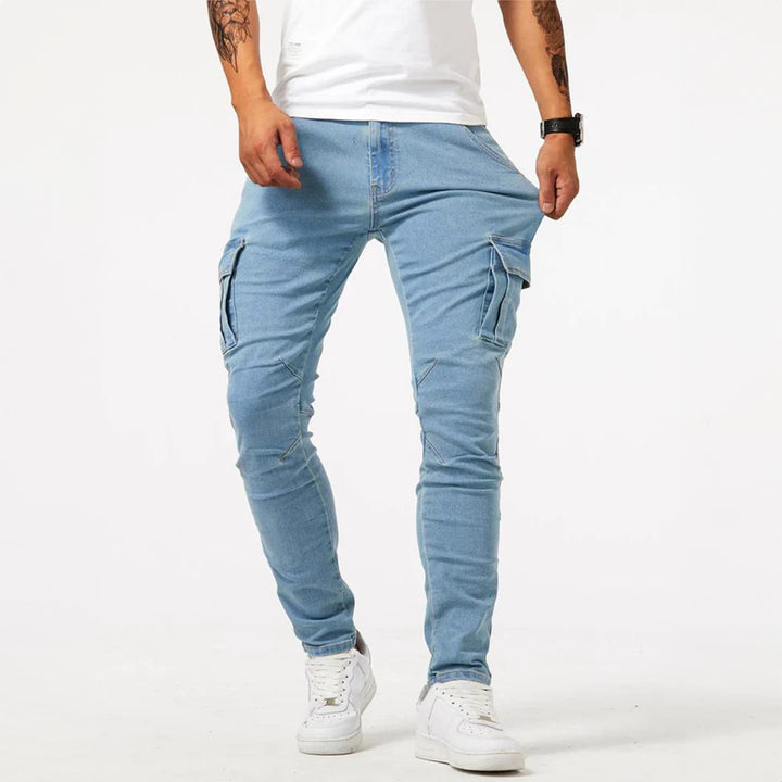 Men's Urban Stretch Denim Cargo Jeans – Relaxed Street Style – view 6