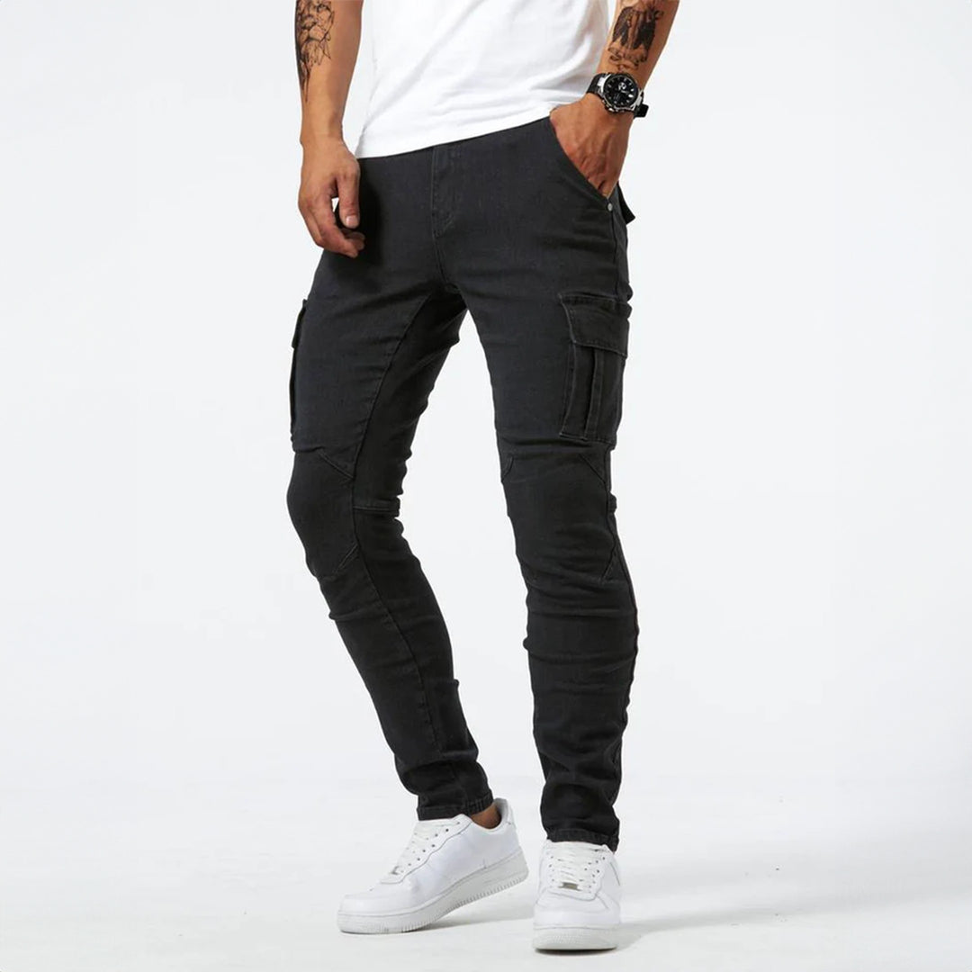 Men's Urban Stretch Denim Cargo Jeans – Relaxed Street Style – view 8