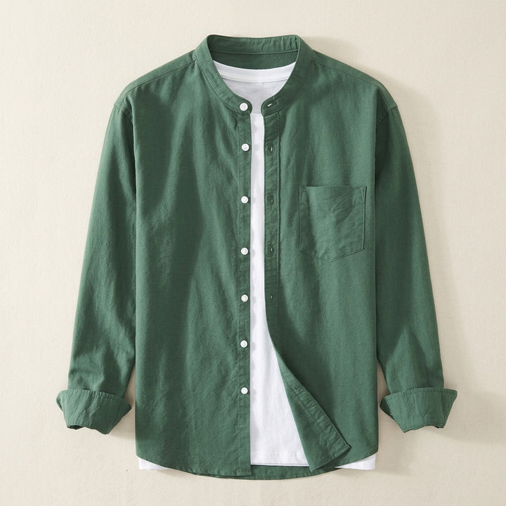 Men's Florence Cotton Shirt – Long Sleeve Button-Up Classic – view 3