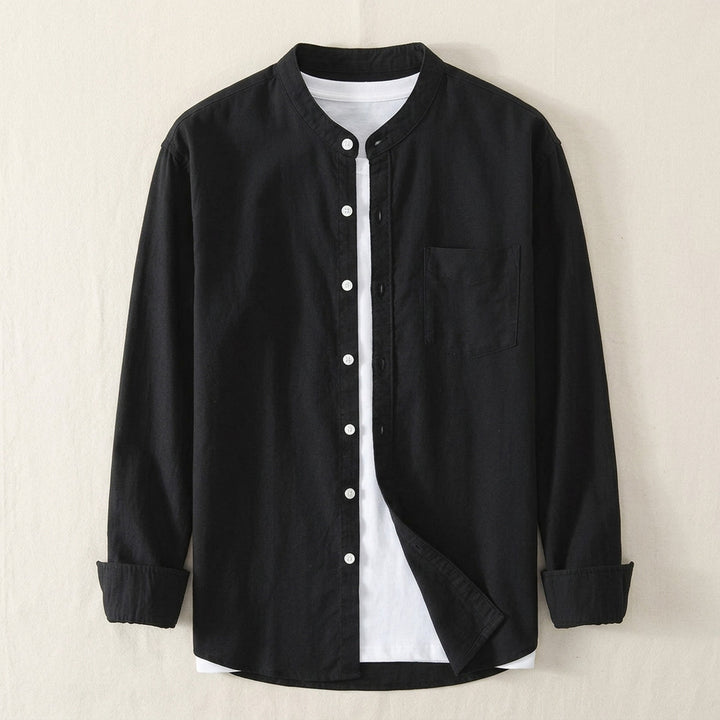 Men's Florence Cotton Shirt – Long Sleeve Button-Up Classic – view 5