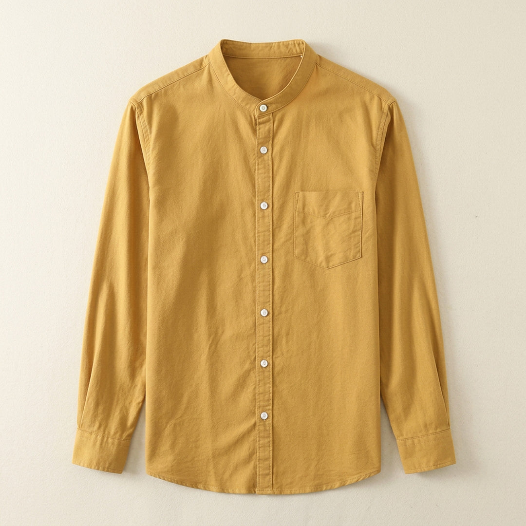 Men's Florence Cotton Shirt – Long Sleeve Button-Up Classic – view 7