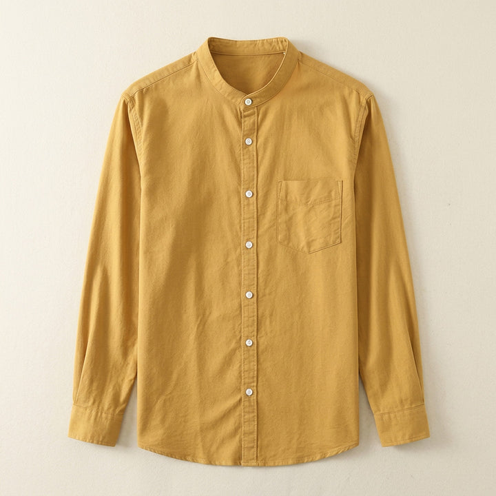 Men's Florence Cotton Shirt – Long Sleeve Button-Up Classic – view 7