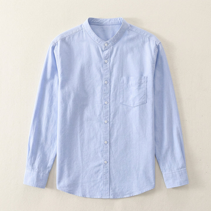 Men's Florence Cotton Shirt – Long Sleeve Button-Up Classic – view 9