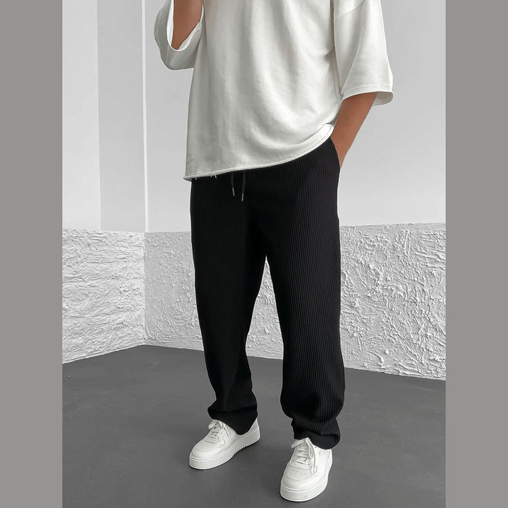 Men's Finn Ribbed Knit Joggers – Relaxed Fit Casual Trousers – view 5