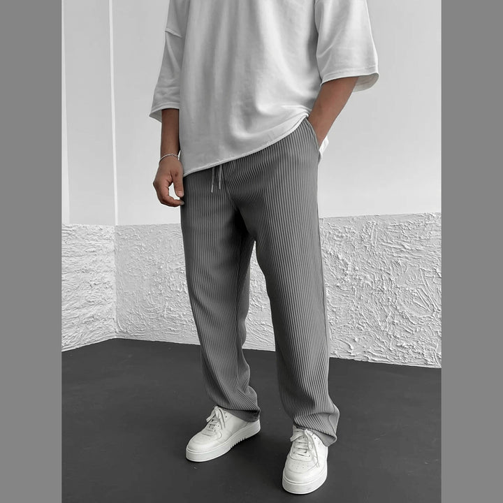 Men's Finn Ribbed Knit Joggers – Relaxed Fit Casual Trousers