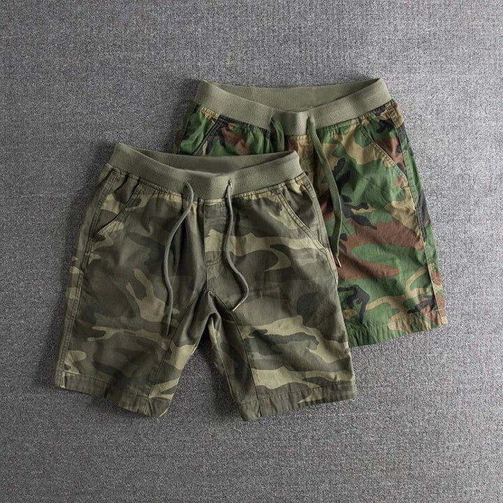 Men's Camo Print Drawstring Shorts – Breathable Everyday Comfort – Bundle Deal (Both Colours)
