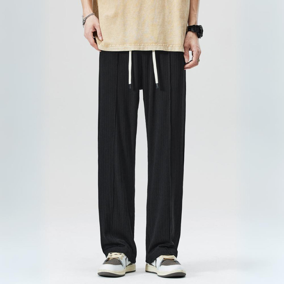 Men's Pleated Tailored Trousers – Elastic Waist Smart Casual – view 4