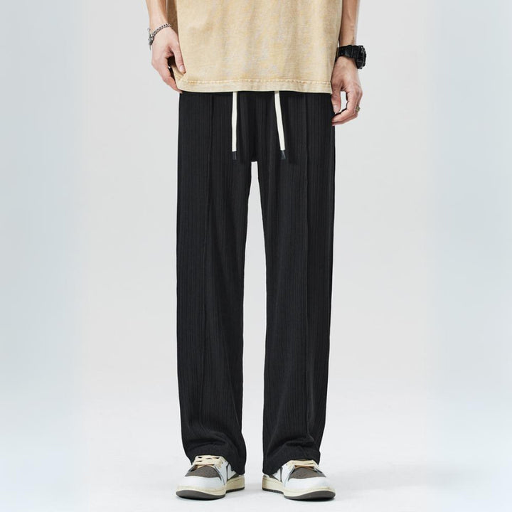 Men's Pleated Tailored Trousers – Elastic Waist Smart Casual – view 4