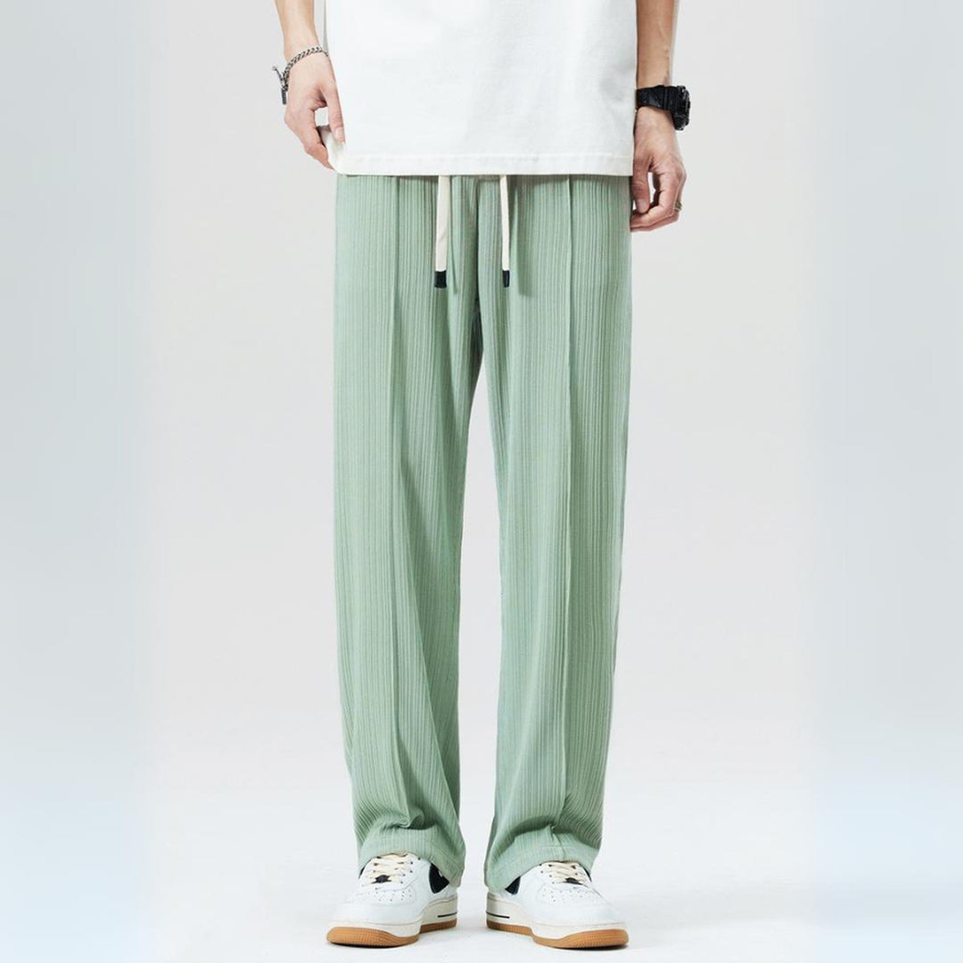 Men's Pleated Tailored Trousers – Elastic Waist Smart Casual – view 7
