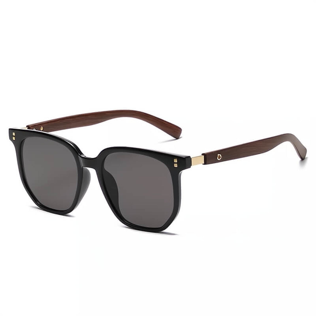 Men's Polarised Wood Sunglasses – Barcelona Statement Frames – view 6