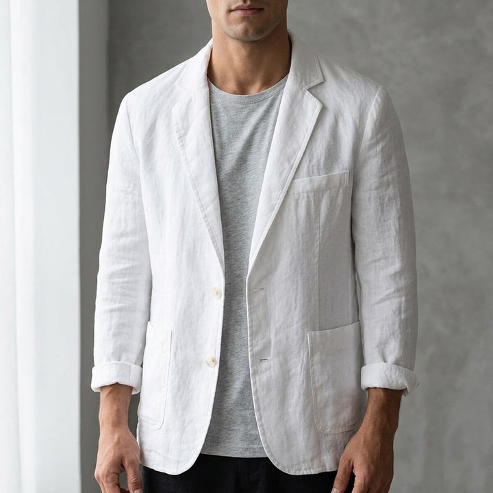Men's Linen Blazer – Tailored Lightweight Summer Sport Coat – view 4