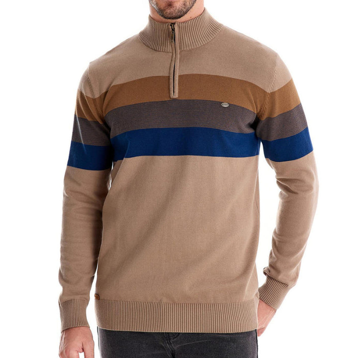 Men's Cotton-Cashmere Jumper – Slim Fit Argyle Knit Sweater – view 3