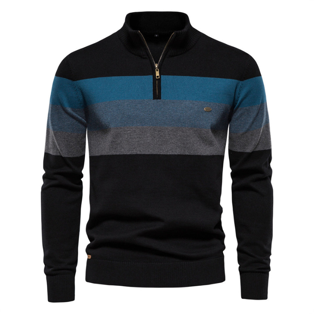 Men's Cotton-Cashmere Jumper – Slim Fit Argyle Knit Sweater – view 2