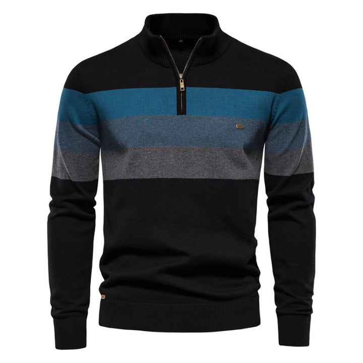 Men's Cotton-Cashmere Jumper – Slim Fit Argyle Knit Sweater – view 2