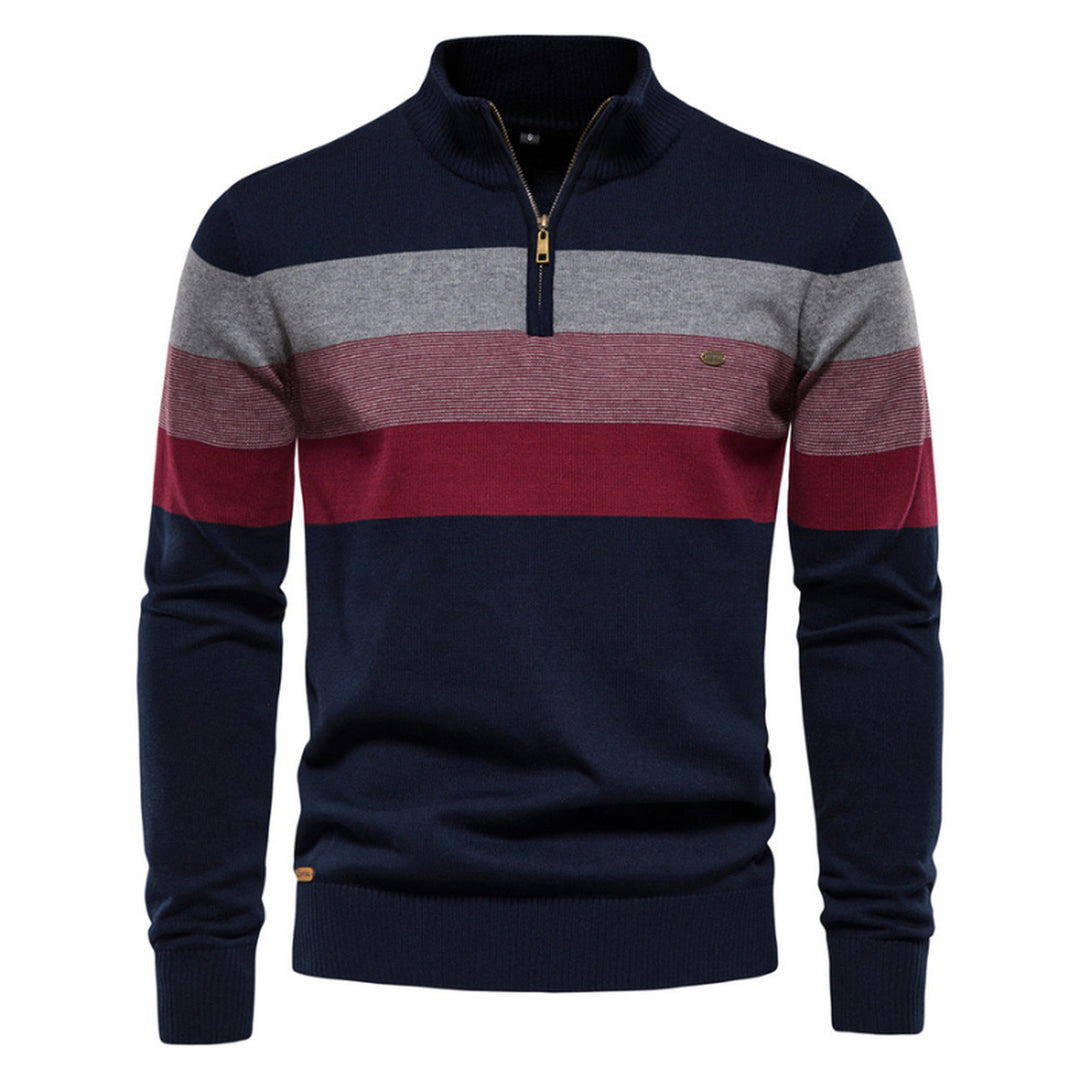 Men's Cotton-Cashmere Jumper – Slim Fit Argyle Knit Sweater – view 4