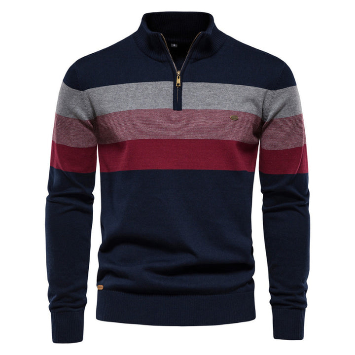 Men's Cotton-Cashmere Jumper – Slim Fit Argyle Knit Sweater – view 4