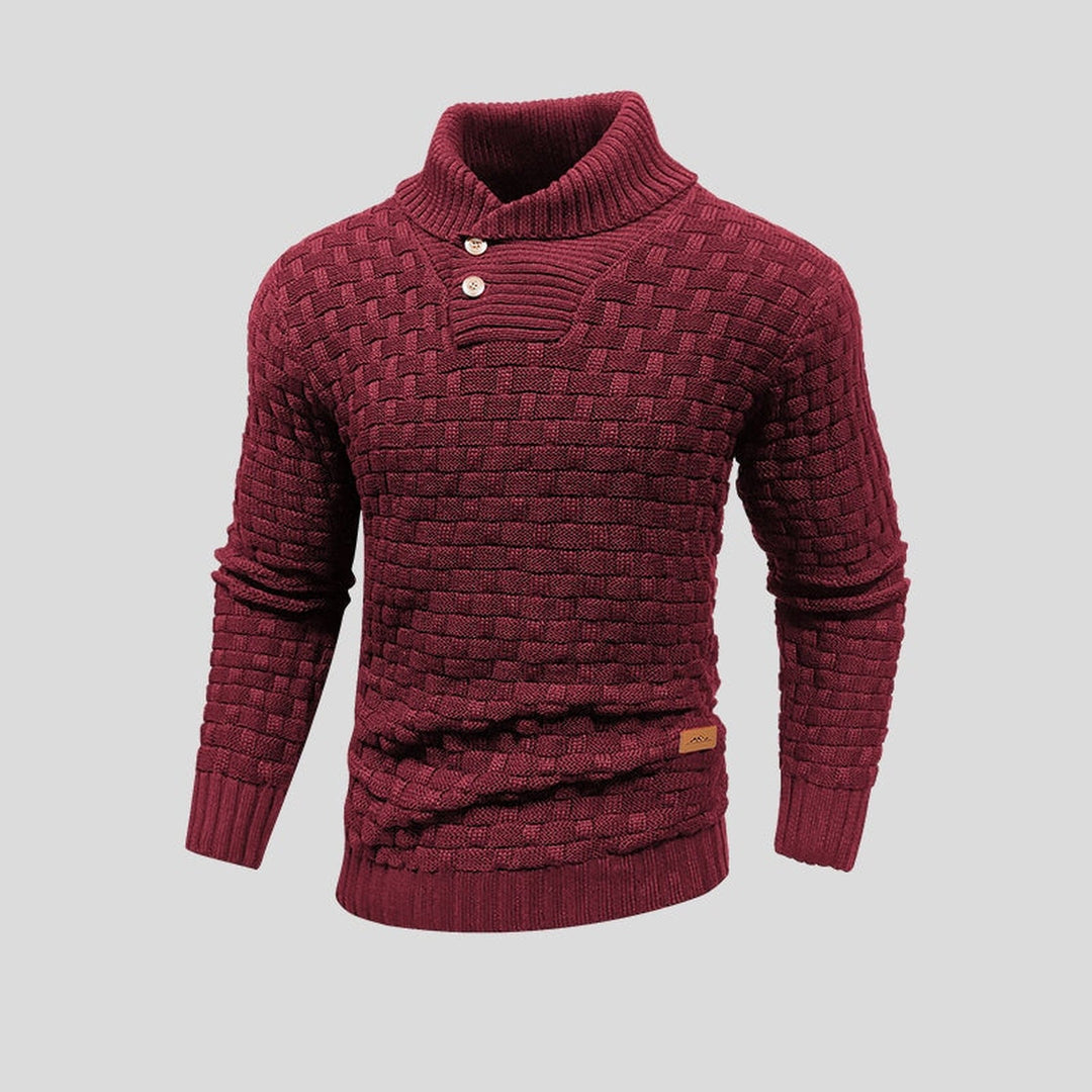 Men's Cotton Bamboo Jumper – Warm Knitted Sweater for Winter – Charcoal