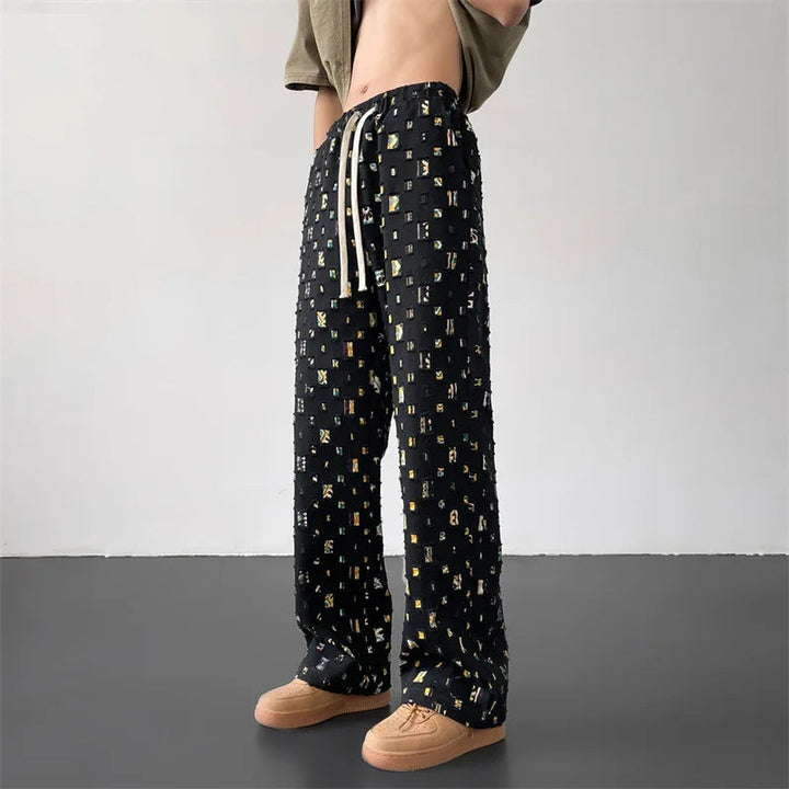 Men's Distressed Patchwork Trousers – Relaxed Streetwear Style – view 5