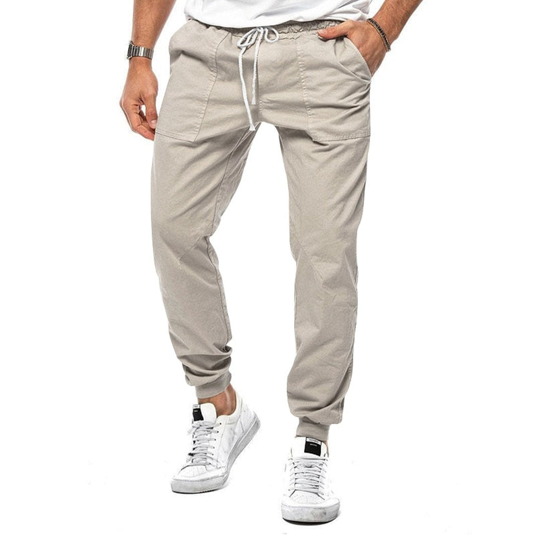 Men's Linen Blend Joggers – Breathable Relaxed-Fit Trousers – view 3