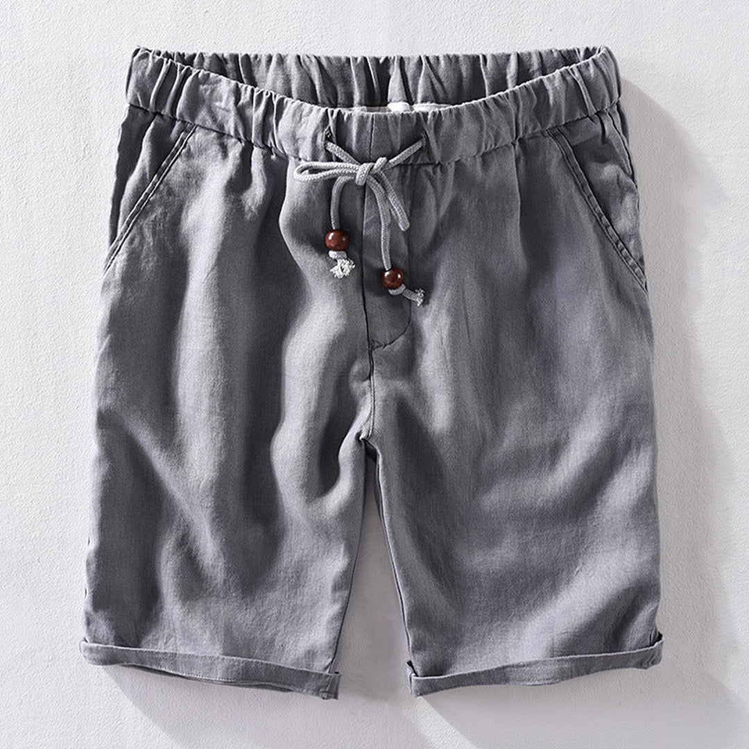 Men's Linen Shorts – Breathable Tailored Summer Shorts – Grey